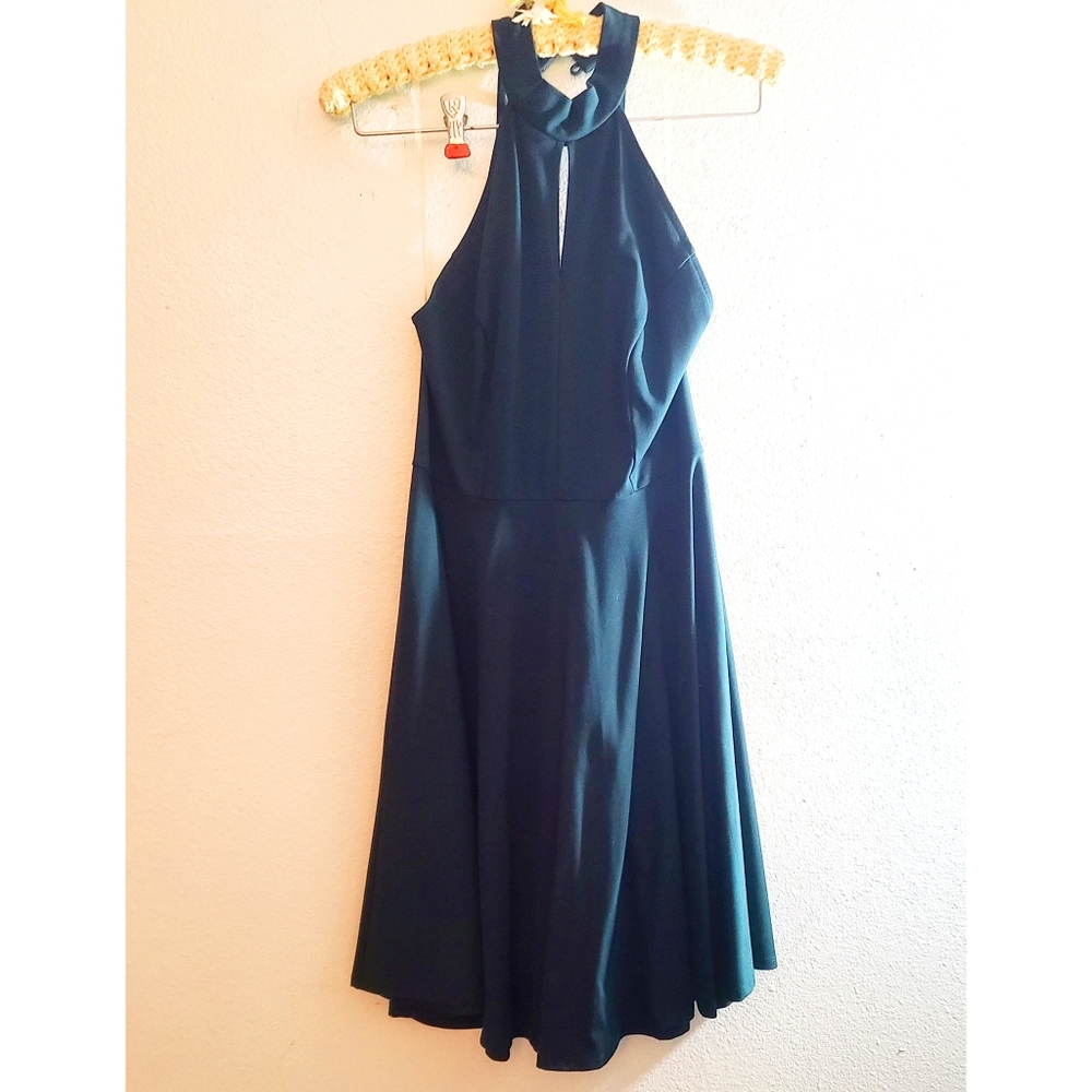 Emerald skater dress